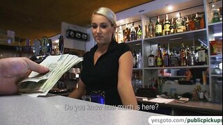 Super gorgeous Lenka gets fucked in pub and receives sticky facial