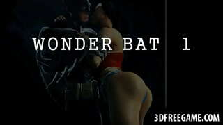 3D cartoon Wonder Vrouw zuigt lul en wordt geneukt